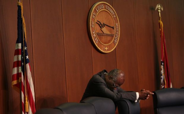 Ferguson protesters speak before St. Louis County Council